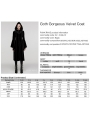 Black Vintage Gothic Gorgeous Velvet Long Hooded Coat for Women