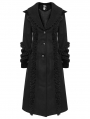 Black Vintage Gothic Single Breasted Lapel Long Coat for Women
