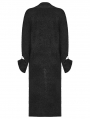 Black Gothic Asymmetric Side Slit Loose Long Cardigan for Women