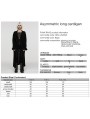 Black Gothic Asymmetric Side Slit Loose Long Cardigan for Women