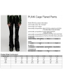 Black Gothic Punk Cage Decadent Flared Pants for Women