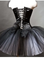 Black Gothic Corset Burlesque Prom Party Dress
