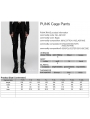 Black Gothic Punk Segmental Tapered Cage Pants for Women