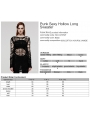 Black Gothic Punk Decadent Sexy Hollow Out Long Sweater for Women