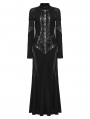 Black Gothic Decadent Sexy Mesh Splicing Long Sleeve Dress