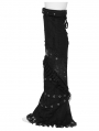 Black Gothic Daily Lace Flared Leg Warmers for Women