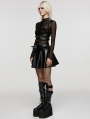 Black Gothic Punk Y-Shaped Back PU Leather Shoulder Harness