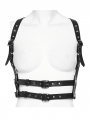 Black Gothic Punk Y-Shaped Back PU Leather Shoulder Harness