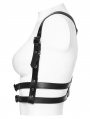 Black Gothic Punk Y-Shaped Back PU Leather Shoulder Harness