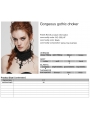 Black Gorgeous Gothic Beaded Cross Pendant Choker