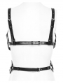 Black Gothic Punk PU Leather Metal Buckle Harness