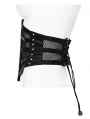 Black Gothic Punk Steel Boned Underbust Mesh Corset