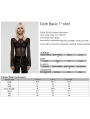 Black Sexy Gothic Fake Two Pieces Basic Mesh T-Shirt for Women