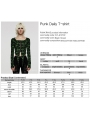 Black and Green Gothic Punk Daily Long Sleeve Irregular T-Shirt for Women