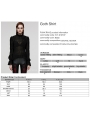 Black Gothic Textured Chiffon Ruffle Collar Shirt for Women