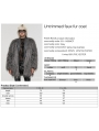 Grey Gothic Fashion Untrimmed Warm Faux Fur Coat for Women