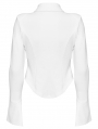 White Gothic Bat Shaped Collar Daily Shirt for Women