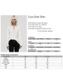 White Vintage Gothic Textured Cotton Long Sleeve Loose Shirt for Women