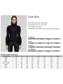 Black Gothic Ruffled Stand Collar Long Puffed Sleeves Shirt for Women