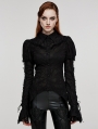 Black Gothic Dark Harajuku Style Slim Fit Shirt for Women