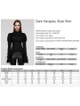 Black Gothic Dark Harajuku Style Slim Fit Shirt for Women