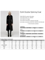 Black Gothic Jacquard Velvet Double Splicing Long Asymmetric Coat for Women