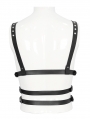 Black Gothic Punk Multi-Buckle PU Leather Body Harness for Men