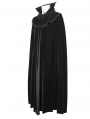 Black Gothic Vampire Lace Trimmed Velvet Long Cape for Men