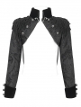 Black Gothic Retro Pattern Button Tassel Bolero Jacket for Men