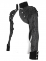 Black Gothic Retro Pattern Button Tassel Bolero Jacket for Men