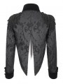 Black Gothic Retro Pattern Button Tassel Bolero Jacket for Men