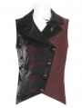 Black Retro Embroidery Feather Gothic Party Lapel Waistcoat for Men