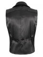 Black Retro Embroidery Feather Gothic Party Lapel Waistcoat for Men