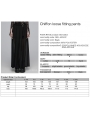 Black Gothic Chiffon Loose Fitting Daily Wear Pants for Women