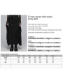 Black Gothic Daily Wear Cross Strap Mid Waist A-Line Long Skirt