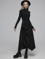 Black Gothic Irregular Deconstructed Loose Daily Wear Skirt