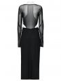 Black Gothic Sexy Elegant V-neck Wrap Long Dress