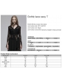 Black Romantic Gothic Lace Sexy Long Sleeve V-Neck Shirt for Women