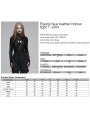 Black Gothic Faux Leather Hollow Long Sleeve T-Shirt for Women