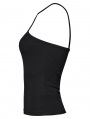 Black Gothic Chinese Style Water-Drop Hollow Out Camisole for Women