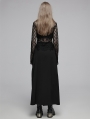 Black Gothic Stand Collar Flared Sleeves Lace Cardigan for Women