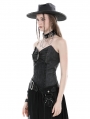 Black Gothic Punk Rock Decorative Buckle Belt for Women