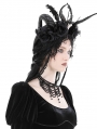 Black Gothic Princess Layered Beads Tassel Necklace