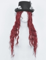 Black Gothic Skull Magic Hat with Back Veil