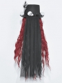 Black Gothic Skull Magic Hat with Back Veil