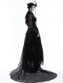 Black Vintage Gothic Victorian Long Trumpet Sleeves Lace Cape for Women