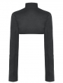 Black Gothic Daily Wear Metal Studded Cape Jacket for Women