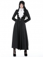 Black and White Gothic Ruffle Bowtie Short Jacket for Women