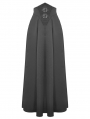 Black Gothic Retro High Waist Long Pleated Skirt