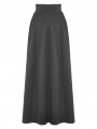 Black Gothic Retro High Waist Long Pleated Skirt